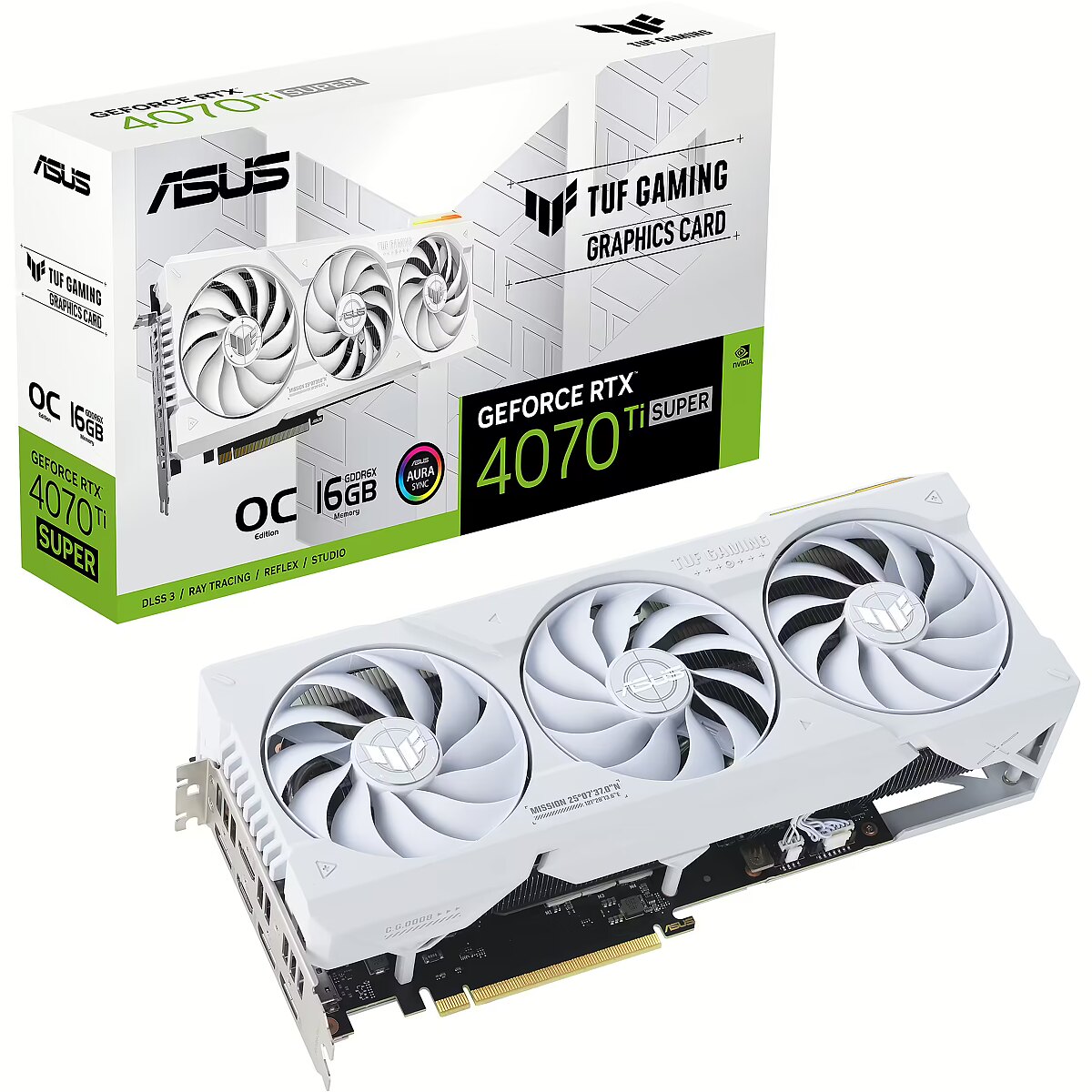 Asus GeForce RTX 4070 Ti SUPER 16GB GDDR6X TUF Gaming White OC DLSS 3 90YV0KF2 M0NA00