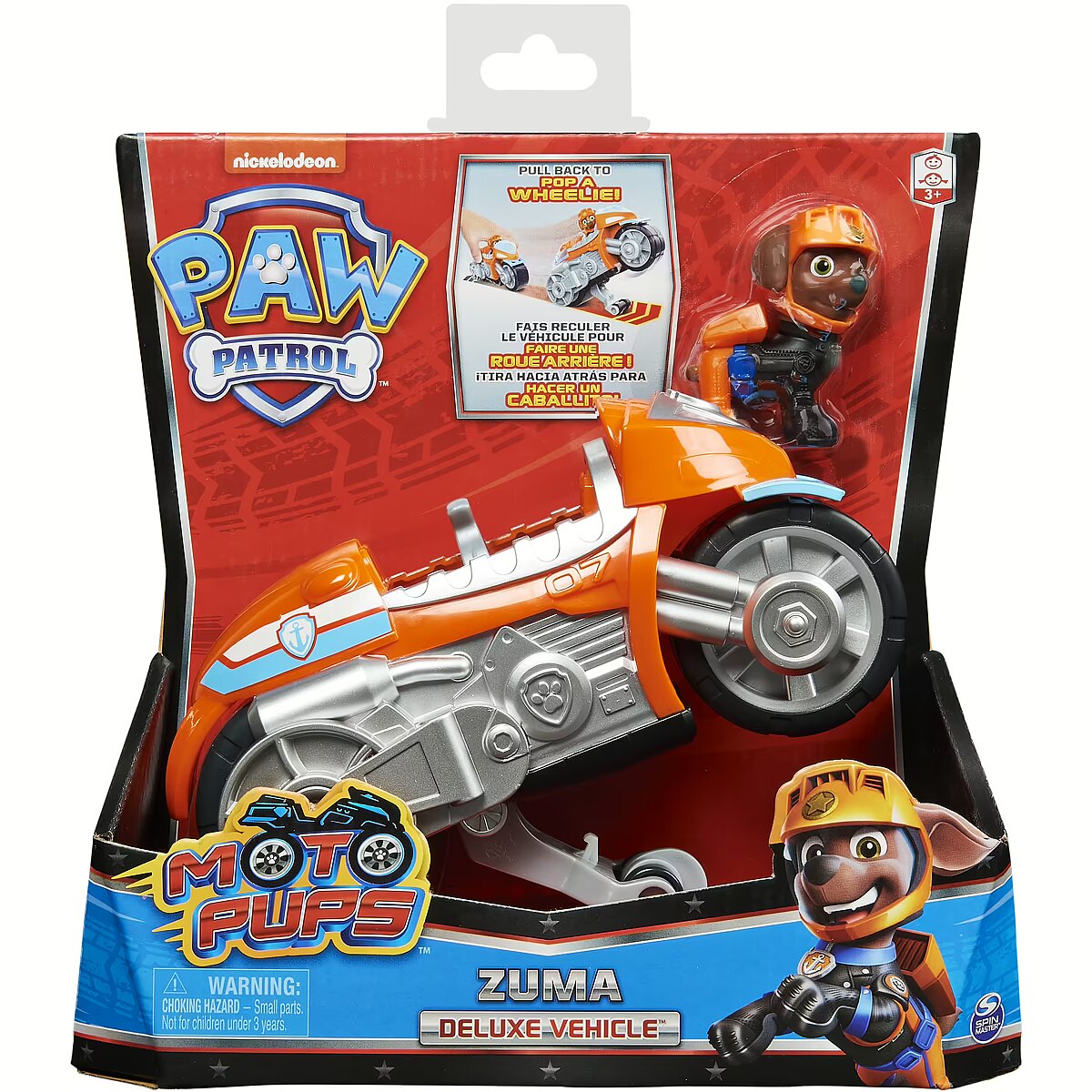 Spin Master Paw Patrol Moto Pups Zuma s Motorbike Toy Vehicle orange silver with toy figure 6060544