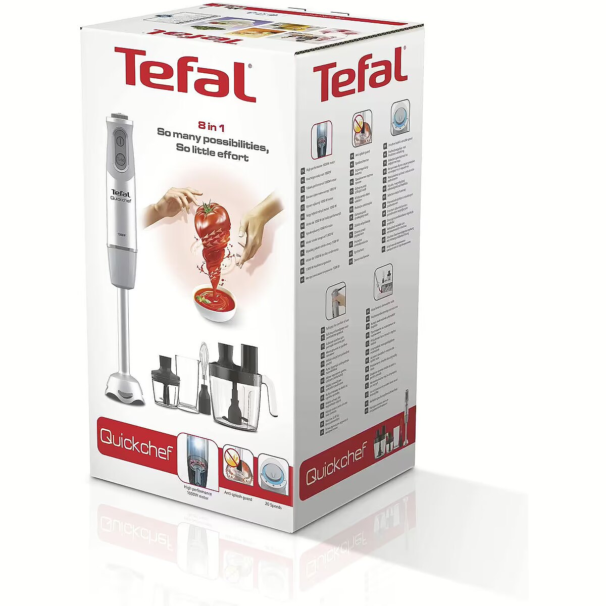 Tefal hand blender set QuickChef 8in1 HB65LD38 Grey Stainless steel HB65LD38