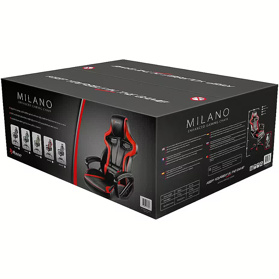 Arozzi Milano Gaming Chair Black MILANO BK