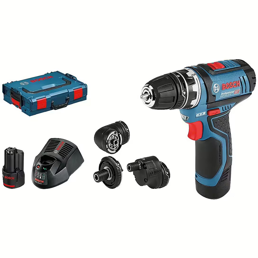 Bosch Professional GSR 12V 15 FC Flexiclick cordless screw driller case 2 Batteries 2.0Ah 06019F6000 06019F6000