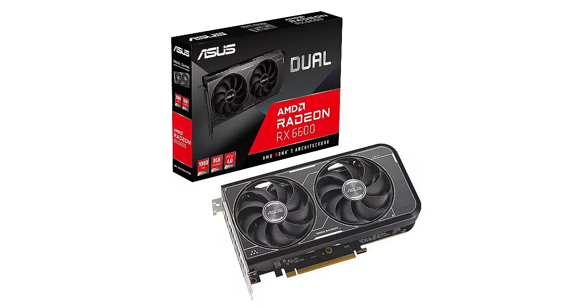 Asus Radeon RX 6600, 8GB GDDR6, DUAL V3 (90YV0GP3-M0NA00)