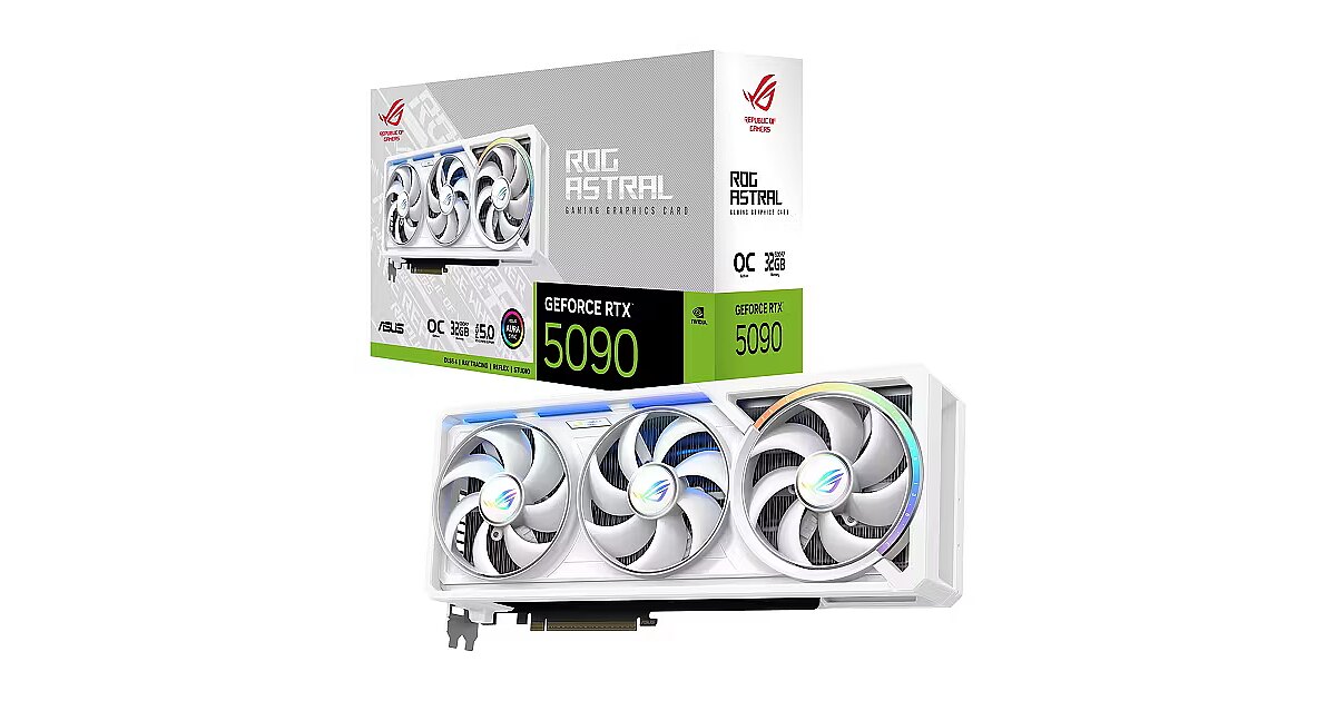 Asus GeForce RTX 5090, 32GB GDDR7, ROG Astral OC White (DLSS 4