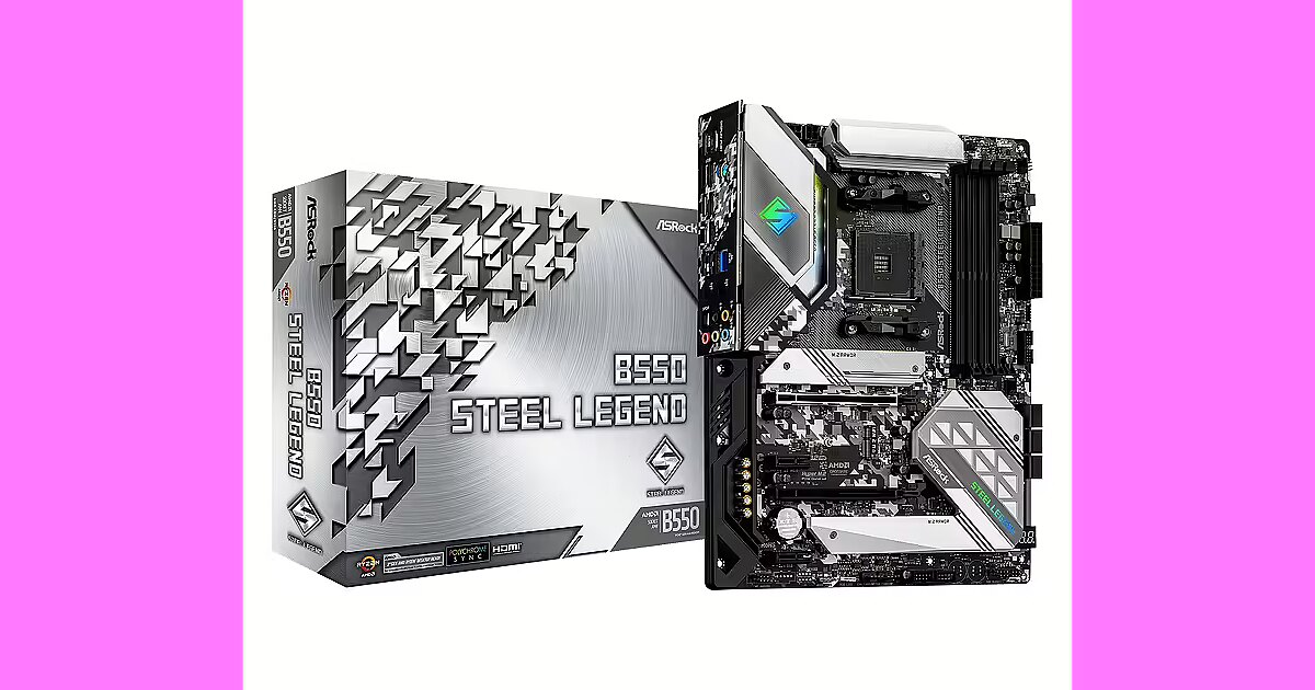 PCパーツ asrock B550 steel legend Amazon.com: ASRock B550 Steel Legend Supports 3rd Gen AMD