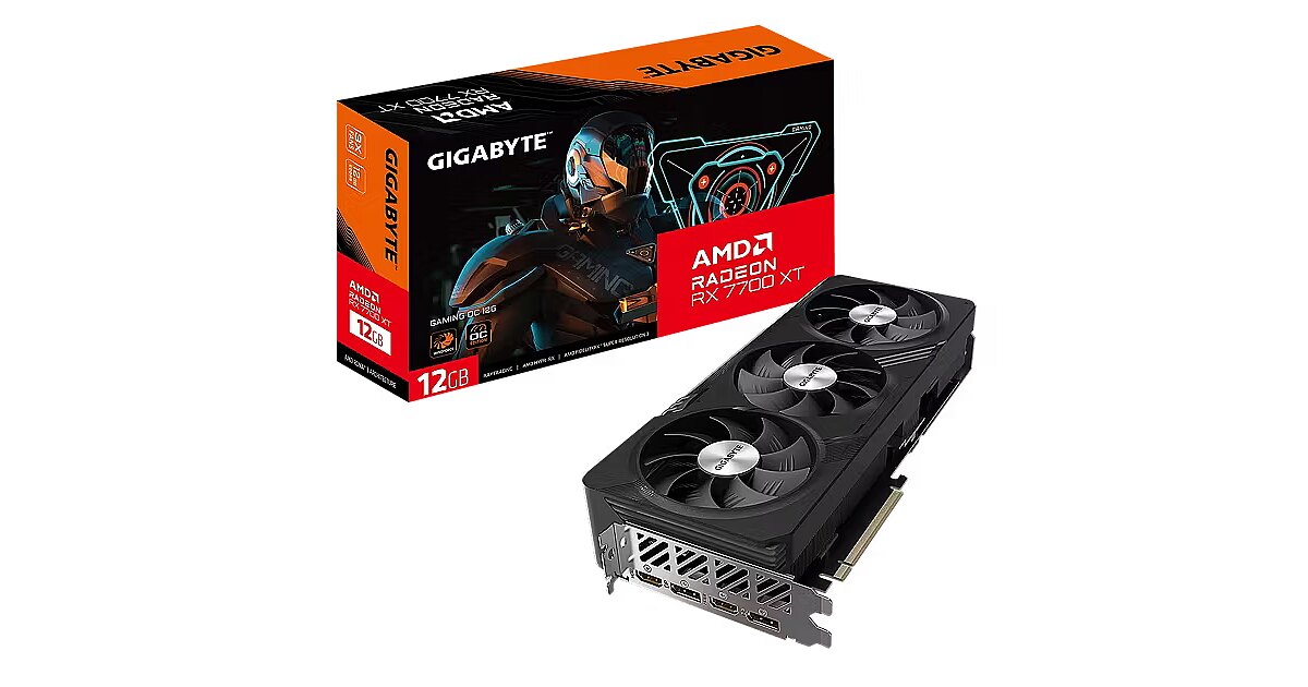 Gigabyte Radeon RX 7700 XT, 12GB GDDR6, Gaming OC (GV