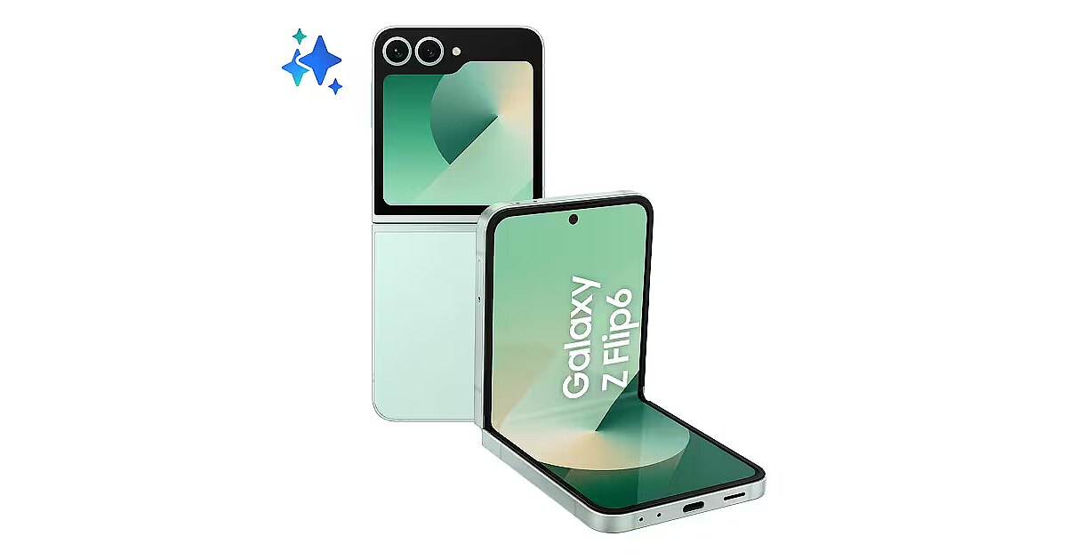Samsung Galaxy Z Flip 6, 12/256GB, Mint Green (SM-F741BLGGEUE)