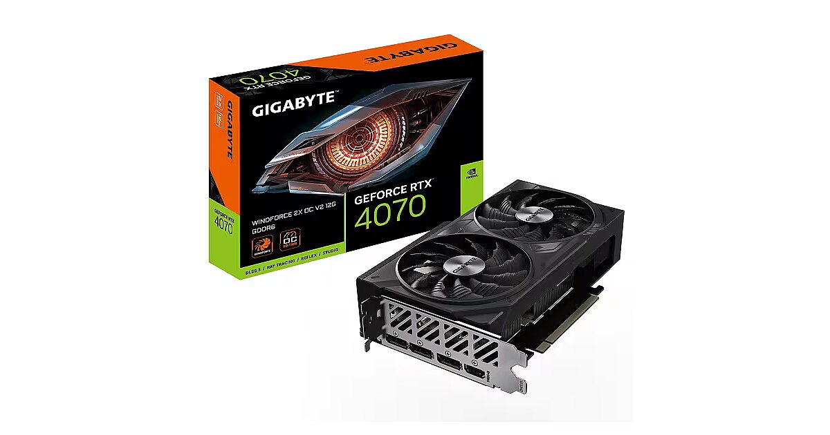 Gigabyte GeForce RTX 4070, 12GB GDDR6, WindForce 2X OC V2