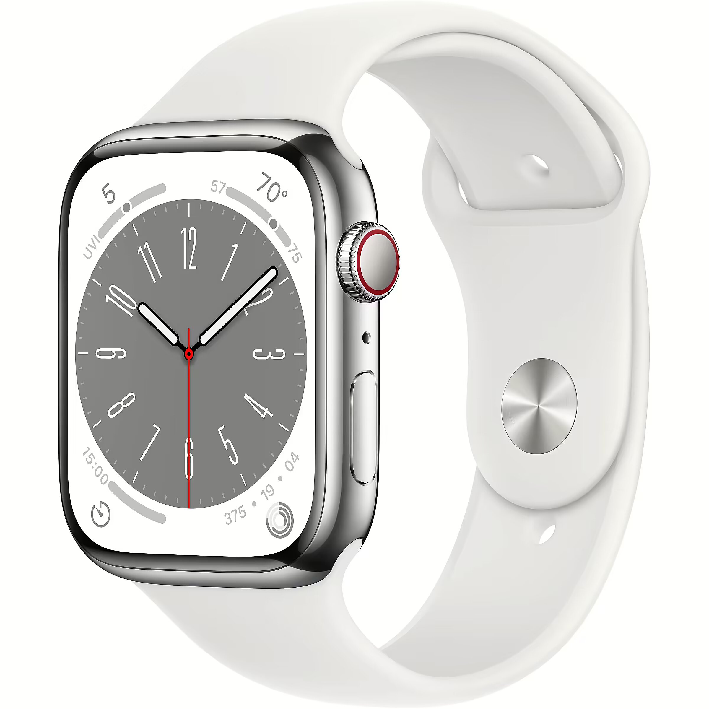 Apple Watch Series 7 GPS Cellular Silver Stainless steel 45mm MKJV3UL A