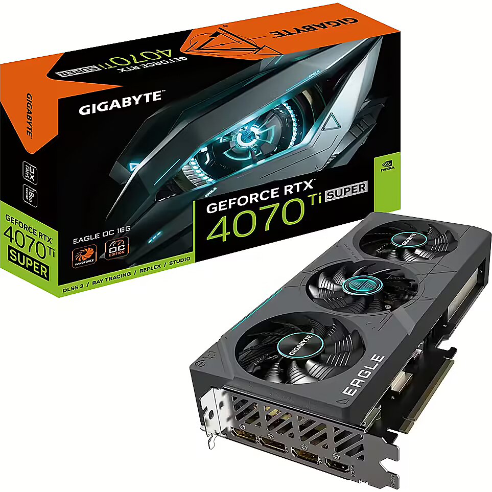 Gigabyte GeForce RTX 4070 Ti SUPER 16GB GDDR6X Eagle OC DLSS 3 GV N407TSEAGLE OC 16GD