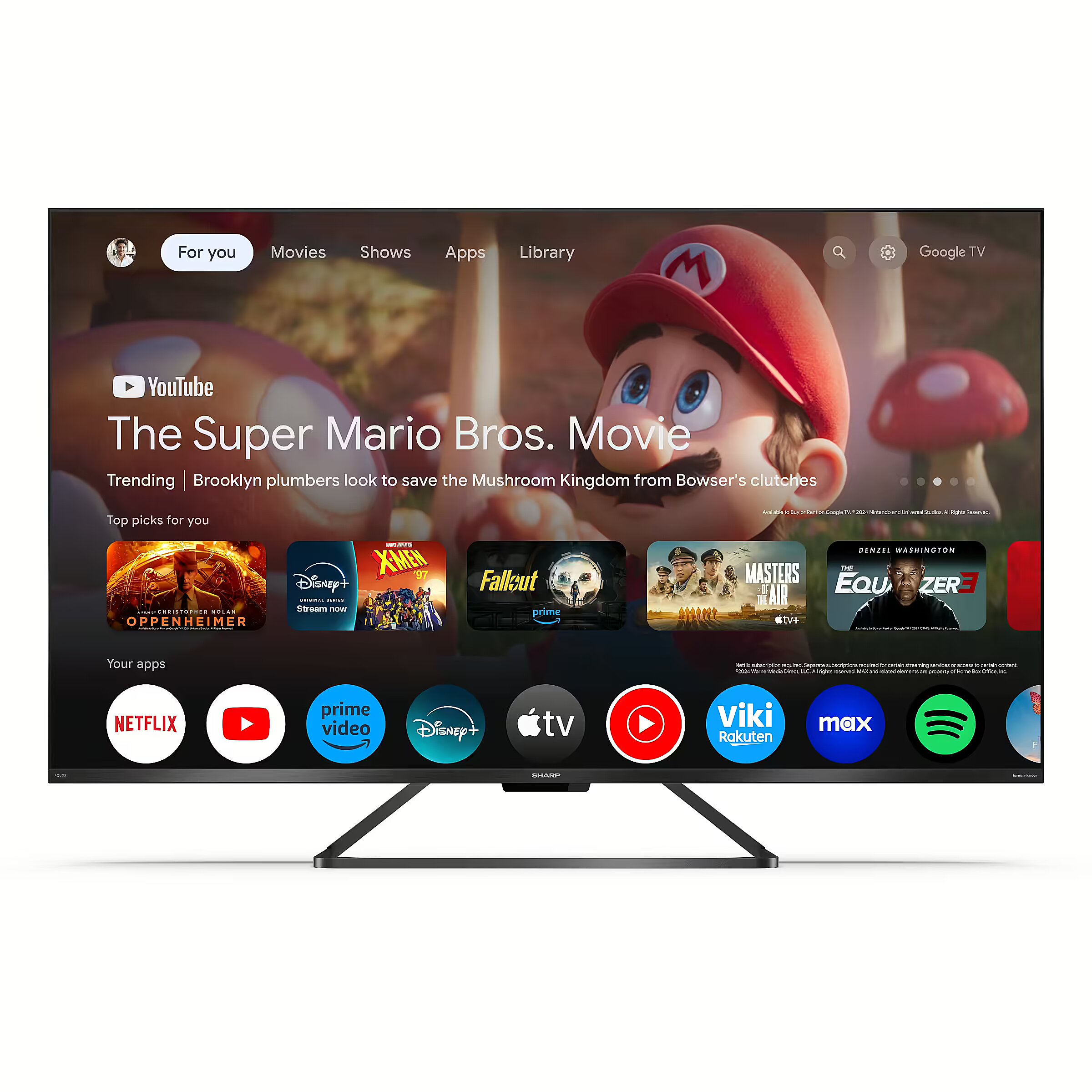 Sharp 55GR8265E 55” (139cm) 4K Ultra HD QLED Smart Google 