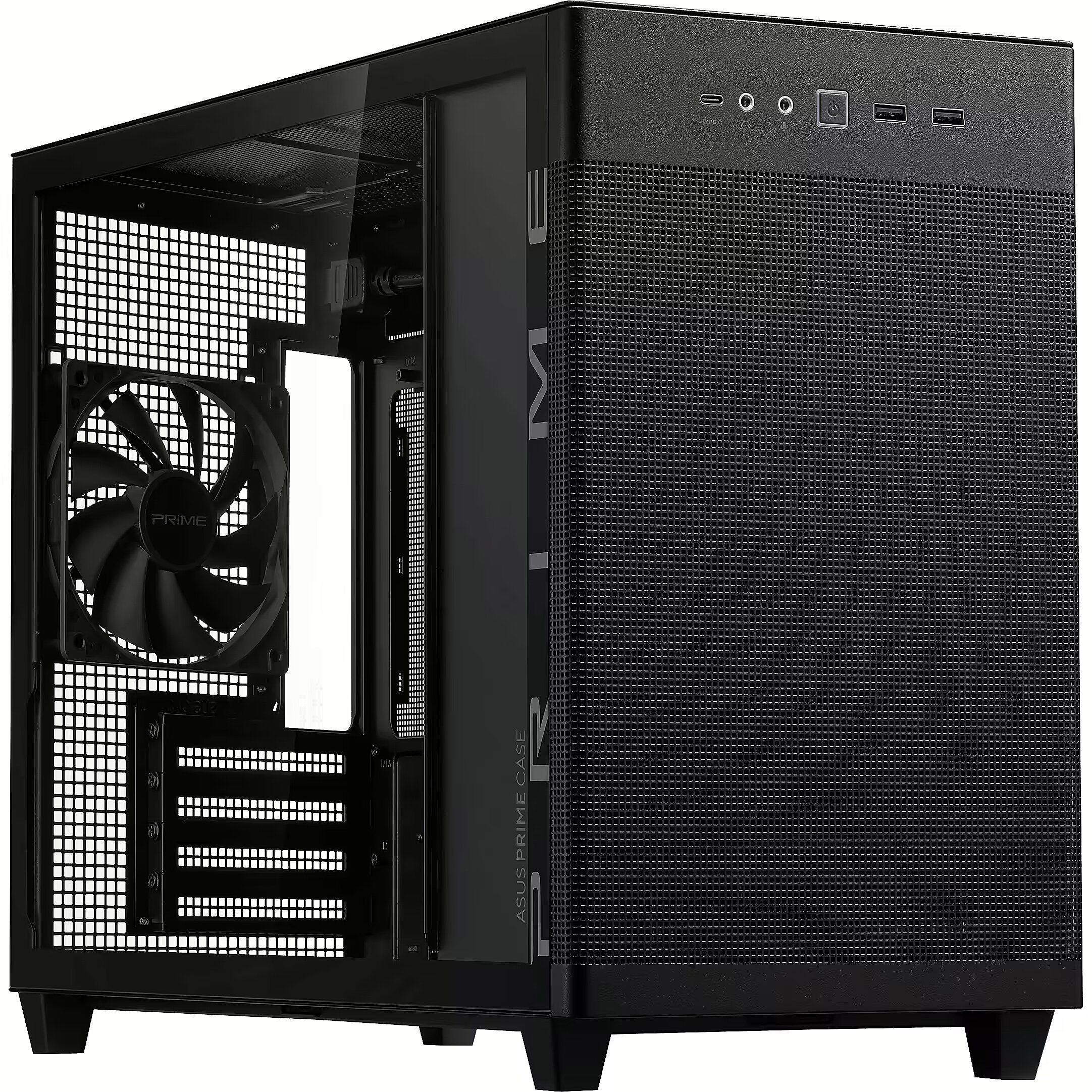 Asus Prime AP201, Tempered Glass, Black (90DC00G0-B39010)