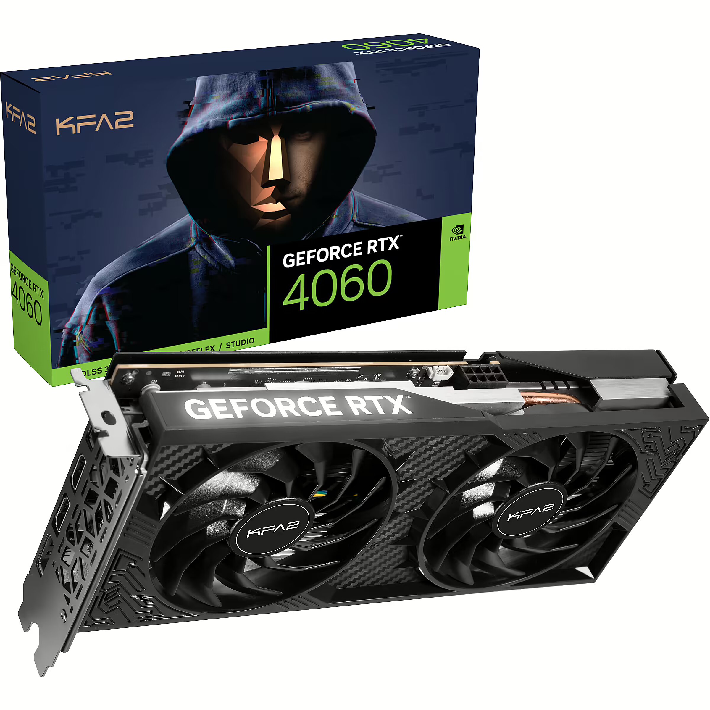 KFA2 GeForce RTX 4060 8GB GDDR6 1 Click OC 2X DLSS 3 46NSL8MD8LOK