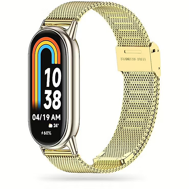 Tech Protect watch strap MilaneseBand Xiaomi Smart Band 8 gold
