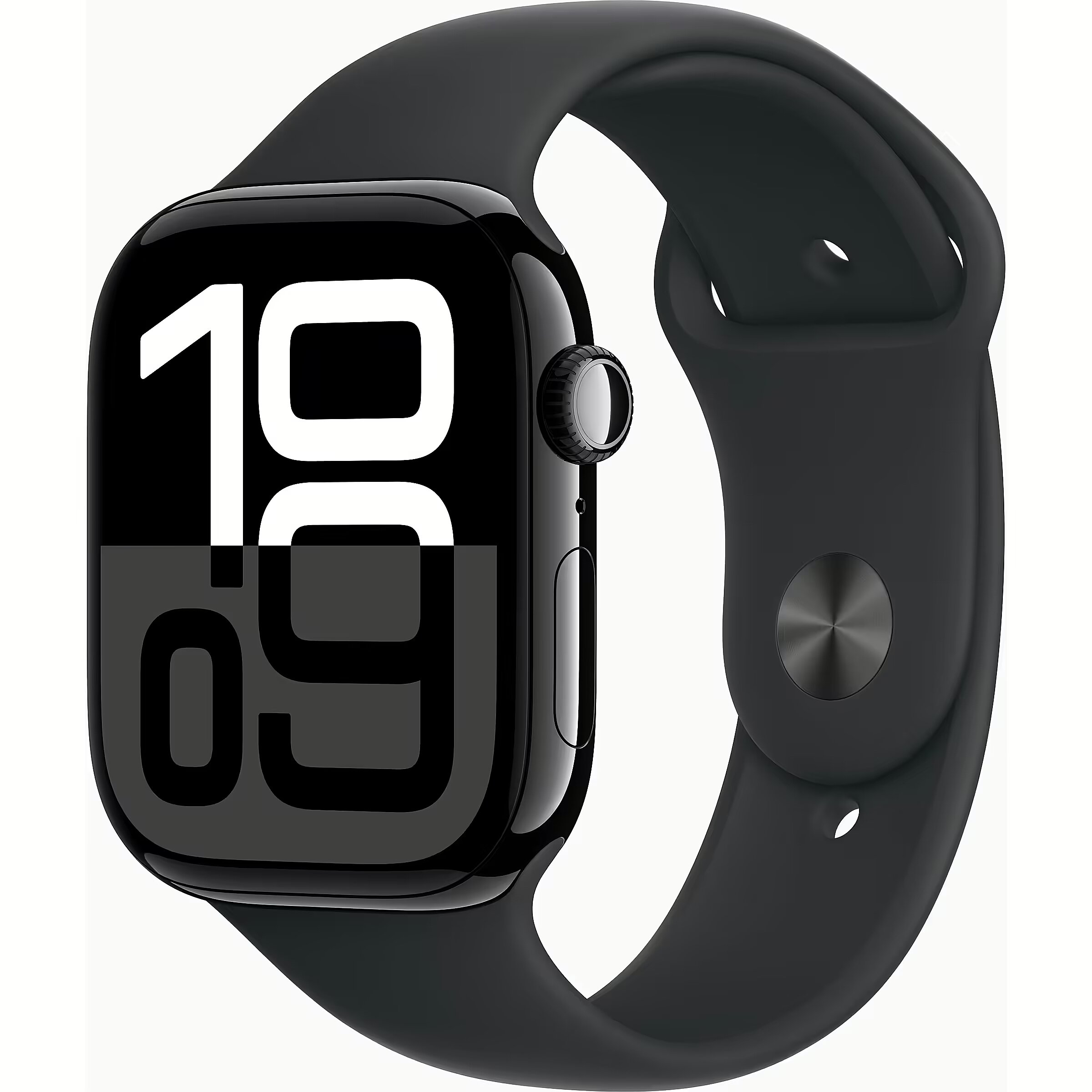 Apple Watch Series 10 GPS Cellular Aluminum Black Sport Band S M 46mm MWY33QF A