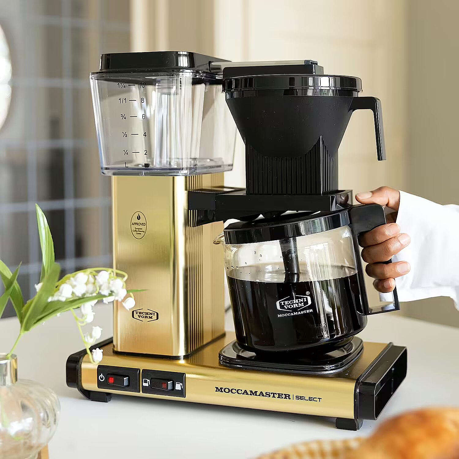 Moccamaster brass top