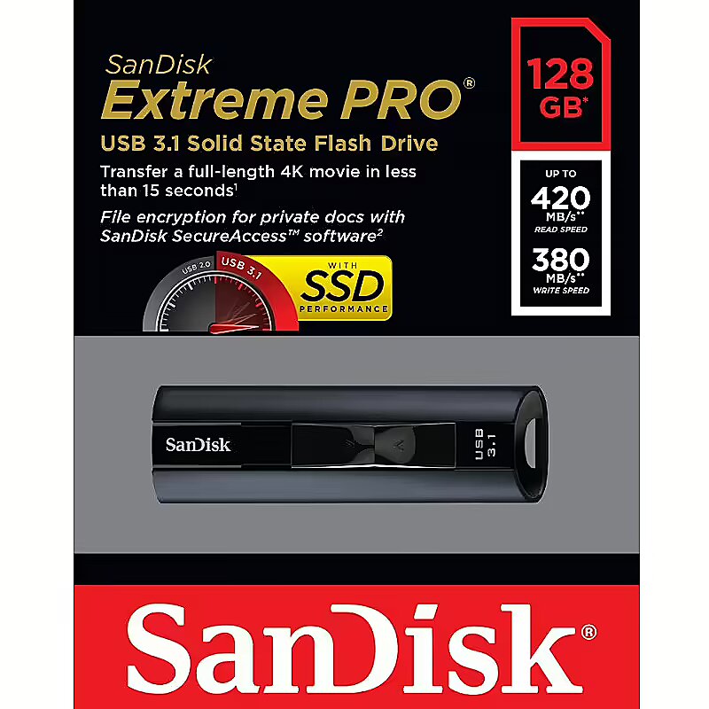 Sandisk extreme pro 128gb usb clearance